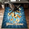 1PC Custom Name Butterflies Water Splash Theme Floor Mat Ideal for Living Room, Game Rooms, Office, Bedroom, Floor Mat Playful Design