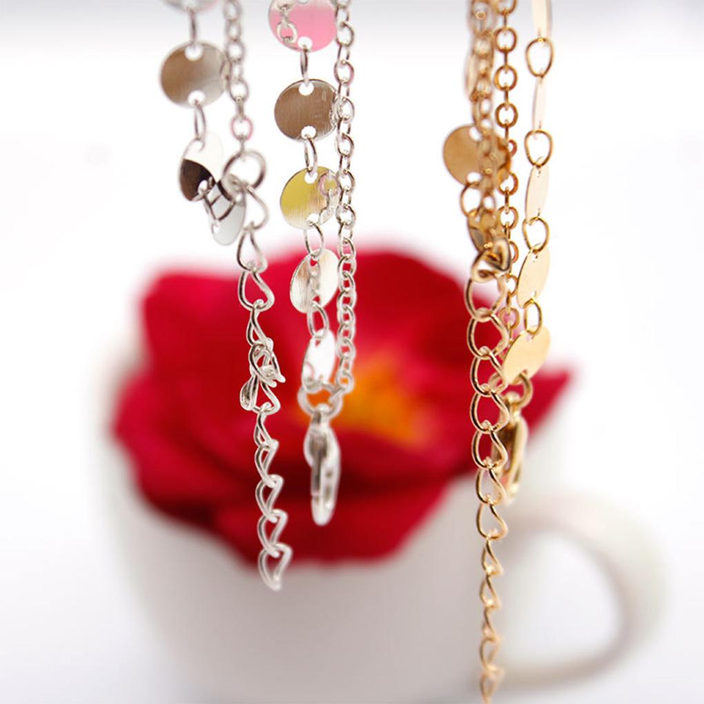 Anklets Layered Durable Gold Silver Universal Gift Beach Ankle Accessories Creative Bracelets Fashion for Valentine's Day
