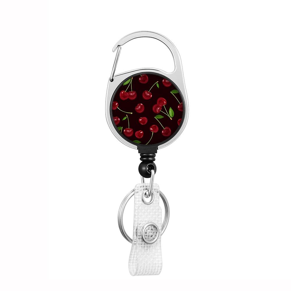 Plant Flowers Clip Lanyards ID Badge Holder Porta Credencial Lanyards Keychain Badge Reel Nurse Retractable Wholesale