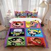 3pcs Powerpuff Girls Cover Set, 1 Cover + 2 Pillowcases (No Insert), Bedding for All Seasons, Bedding,Bedroom Decor Yy250922011