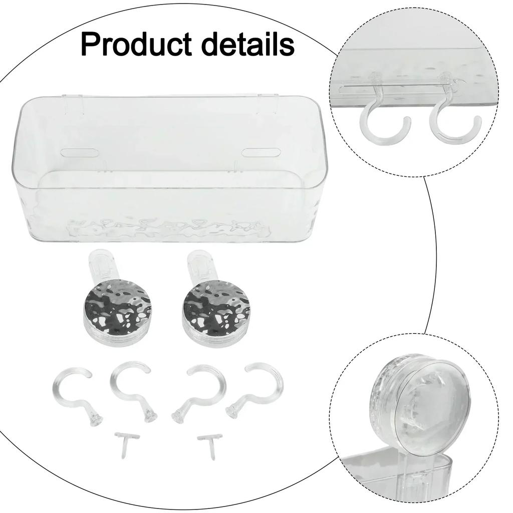 Bathroom Organizer Light Luxury Pattern Large Capacity Basket Quick Installation Suction Cup For Bathroom Supplies