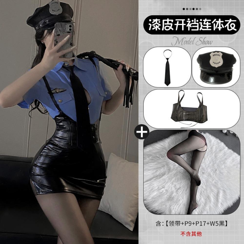 Xian Yi Sexy Lingerie Sexy Stewardess Uniform Seduction Cosplay Policewoman Passion Clothes No-take Suit 507