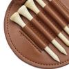 Portable Leather Golf Tees Holder Double-Sided Design Multiple Holsters Golf Tees Cover Golf Tees Carrier Golf Training