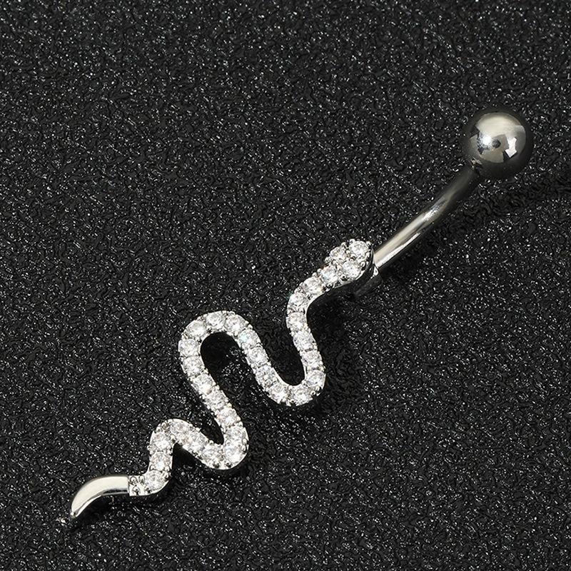 Sexy Belly Navel Piercing Stainless Steel Fashion Snake Belly Ring For Women Body Jewelry