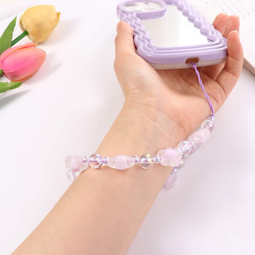 Rope Laser Beads Mobile Phone Chain Wrist Hand Lanyard Hand Strap Mobile Phone Straps Hanging Rope