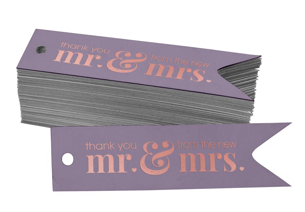 Inkdotpot Pack Of 100 Thank You From The New Wedding Favor Paper Tags Craft Real Gold Foil Hang