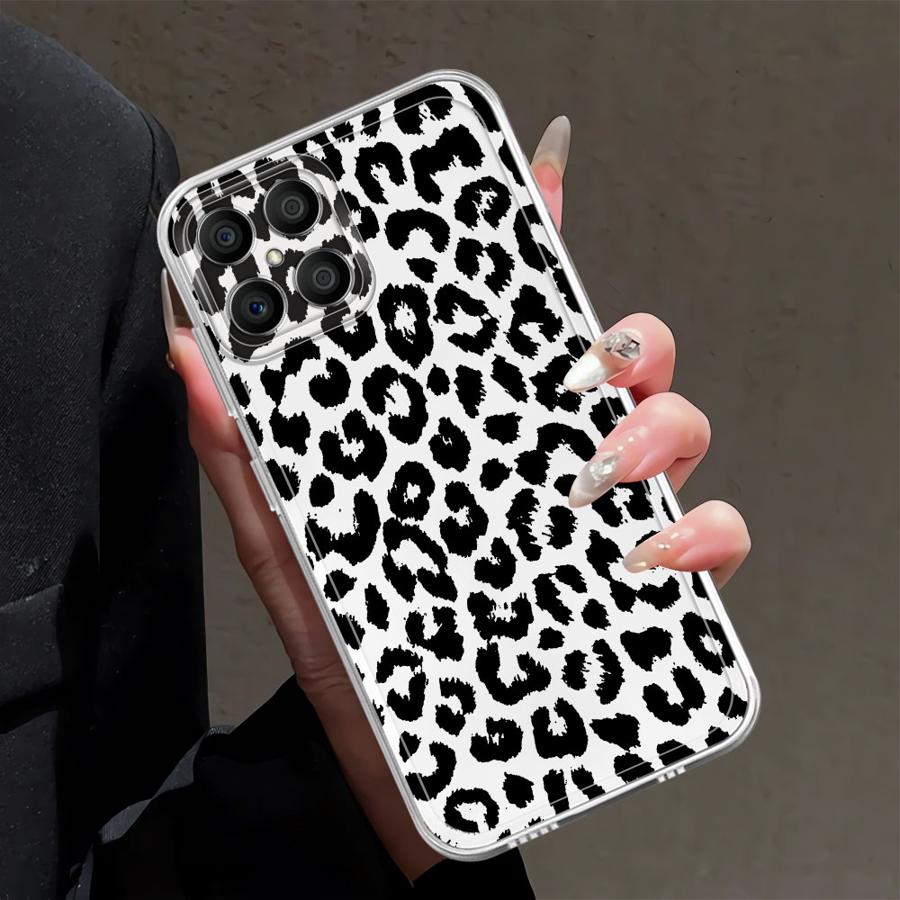 Case for Honor X9a X8a 90 Lite X8 X8b X9b X7b Soft Phone Cover Luxury Leopard Print Pattern