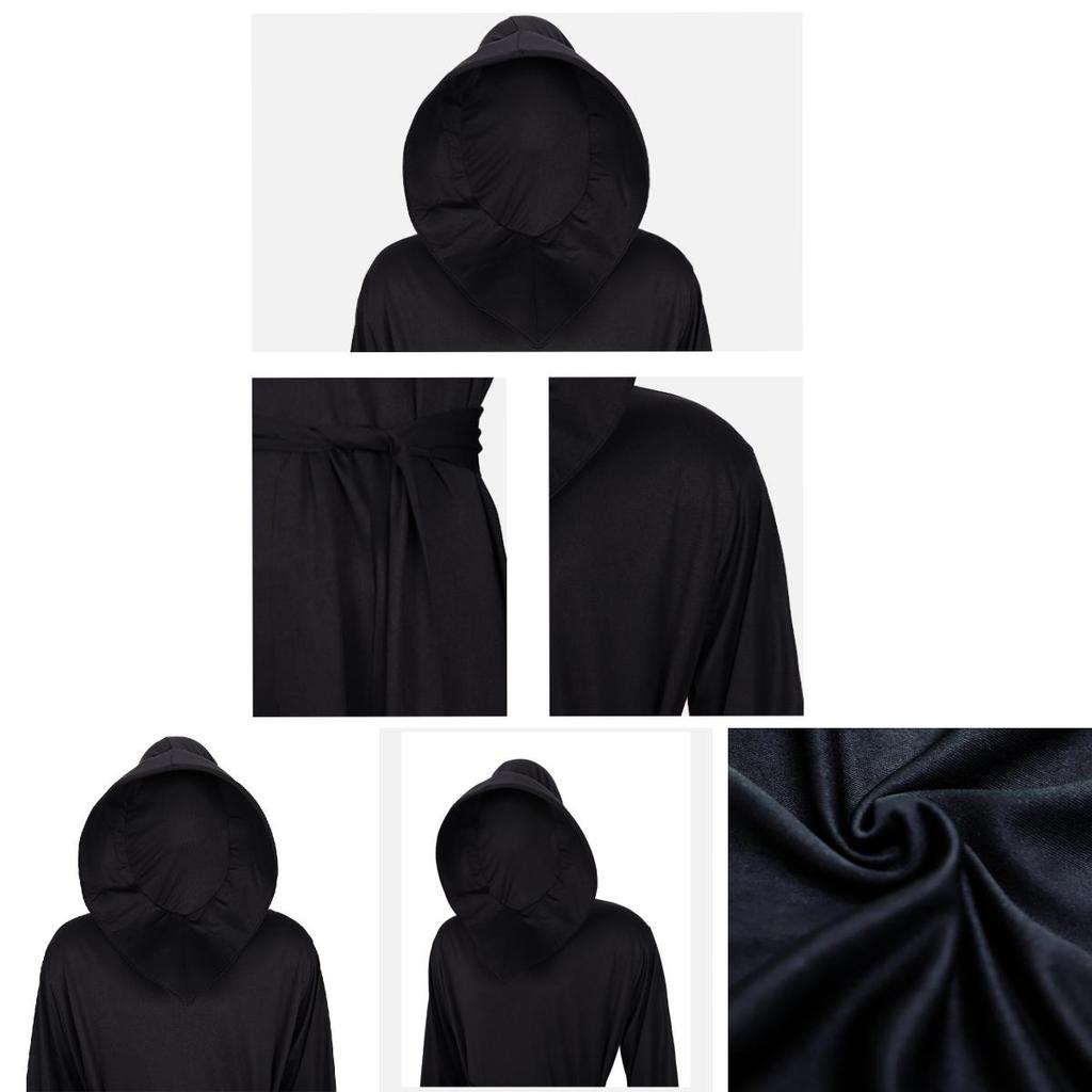 Halloween Black Death God Cosplay Costume With Polyester Fabric For Stage Performances And Party Events