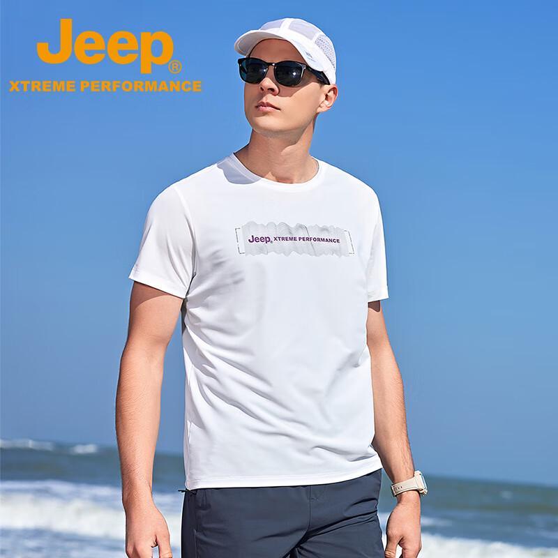JEEP Men s Quick-Dry Printed Round Neck T-Shirt 3XL