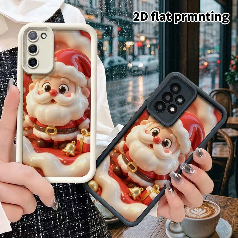 Phone Case: 2D Flat Design Suitable for Samsung Galaxy A34 A35 M05 M06 S20 S22 S21 FE Plus 5G Protective Case, Santa Claus, Christmas and Halloween, P