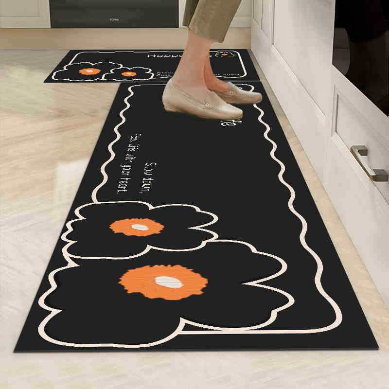 Small Fresh Kitchen Floor Mat, Water-Absorbing And Oil-Absorbing Floor Mat, Household Non-Slip, Wear-Resistant And Dirt-Resistant Floor Mat, Easy