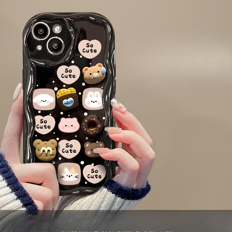 

Подходит для Apple 15 Чехол для мобильного телефона iPhone14promax/13 Трехмерный ремешок в виде куклы-медведя 1/12 Силиконовый Xs/xr iPhone 6s Plus