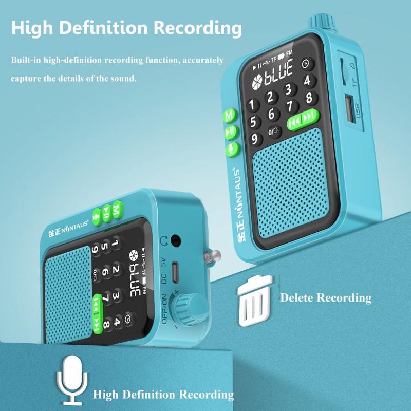 5W Portable FM Radio Wireless Bluetooth Speaker TF Card U Disk Music MP3 Player