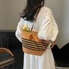 Commuter large-capacity rope woven bag women's new summer versatile shoulder bag beach vacation tote bag