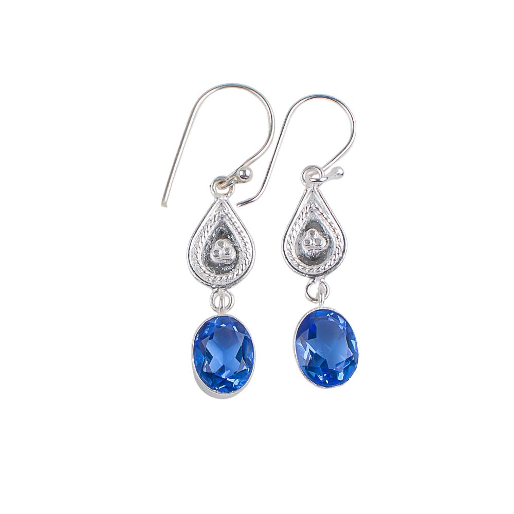 Rare Tanzanite Gemstone 925 Sterling Silver Handmade Drop/Dangle Earrings 1.70" EE-8-2