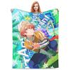 Custom Sofa Fleece Tsukasa Anime Tenma Throw Blanket Warm Flannel Blankets For Bedroom Travel Sofa Bedspreads