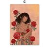 Buntes Mädchen Blume Buch Meer Strand Auto Wandkunst Leinwandmalerei Poster und Drucke Hotel Bar Bild für Wohnzimmer Dekoration