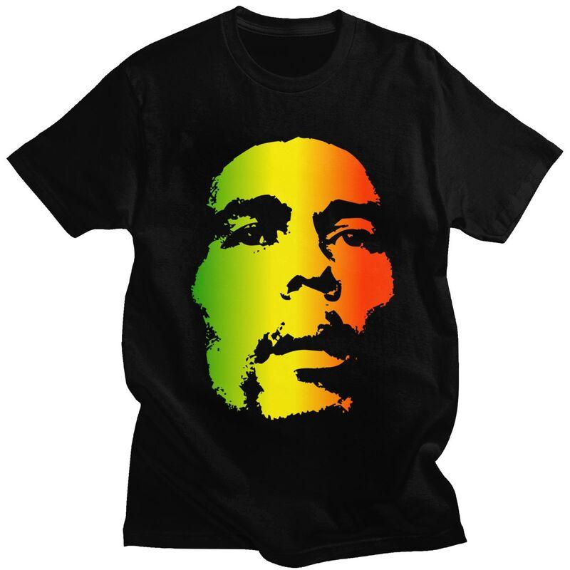 

Custom Jamaica Singer Reggae Rock Bob Marley T Shirts for Men 100% Cotton Tee Tops Tshirts Short Sleeve T-shirt - Men s Summe... S разноцветный