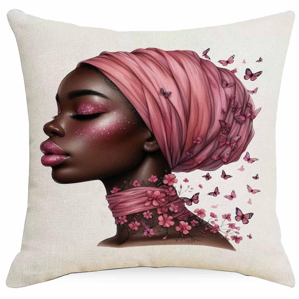 New Colorful Black Girl Pillowcase Home Cushion Pillowcase Sofa Decoration