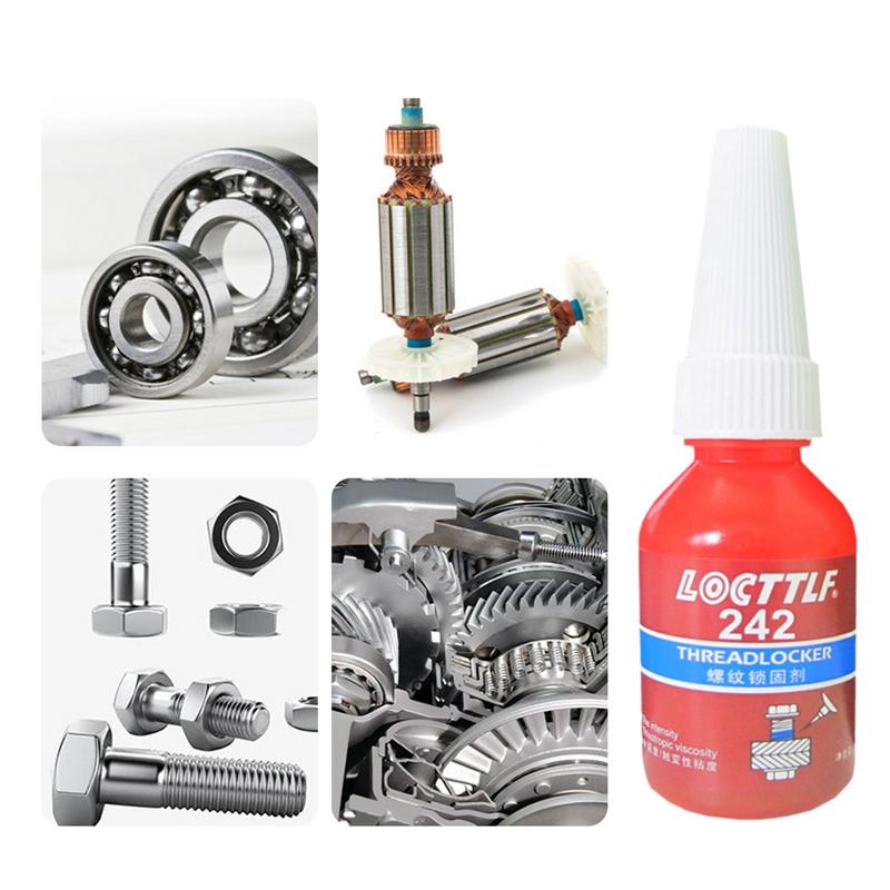 10ml Threadlocker 242 Screw Glue Thread Locking Agent Anaerobic Glue Anti-loose Medium Strength For M6-M20 Thread