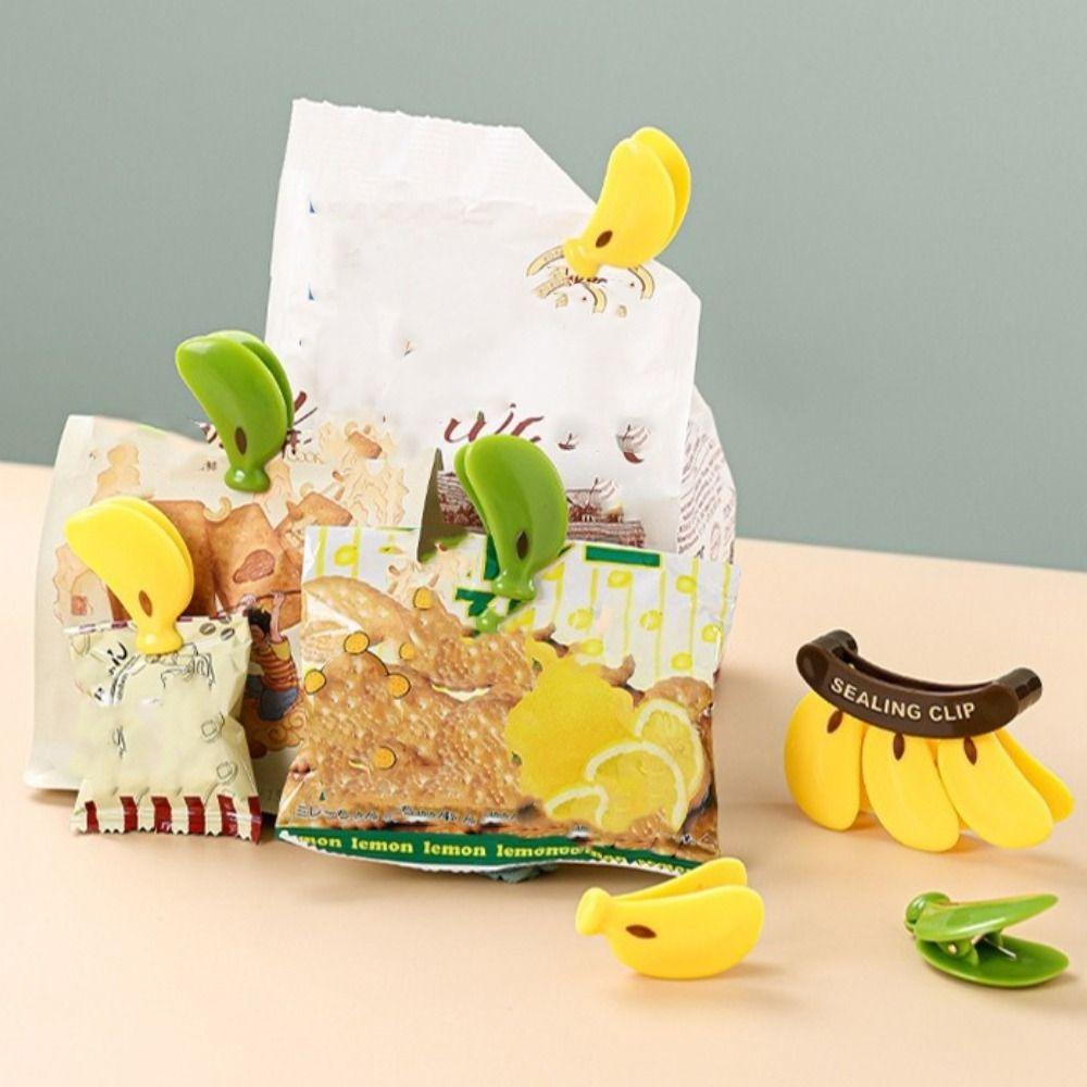 Hand Press Banana Magnetic Sealing Clip Plastic Snack Sealing Clip Food Bag Clip  Bread Bag