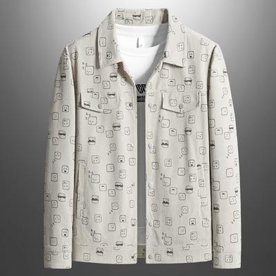 New Spring and Autumn Corduroy Jackets for Men, Handsome Korean Style Men's Large Size Tops, Trendy and Handsome Work Clothes