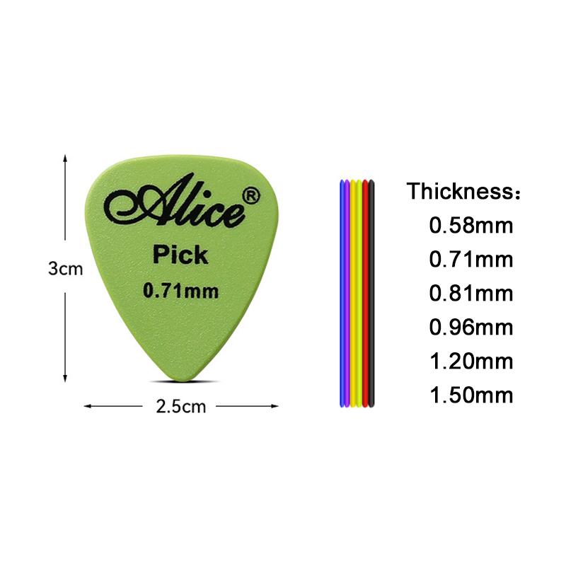 Gitaarplectrums met Opbergdoosje ABS Plectrums voor Elektrische Akoestische Gitaar 6 Dikte Gitaar Plectrum Accessoires