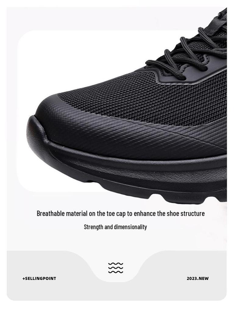 Męskie jesienne buty trekkingowe i górskie z niską cholewką z siateczki - Oddychające, antypoślizgowe, codzienne sneakersy do chodzenia