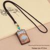 Ebony Tangka Necklace with Ethnic Na Fu Pendant - Buddha Amulet for Men & Women
