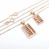 Purple Gold Abacus Pendant Necklace Rose Gold Plated Trend Temperament Colored Gold Necklace Women