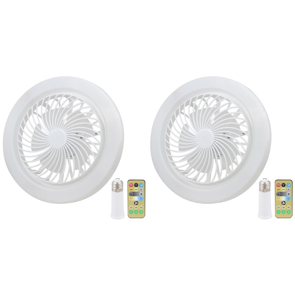 

Silent Ceiling Fan with Lamp with Remote 3 Colors Dimmable (White+Extender)