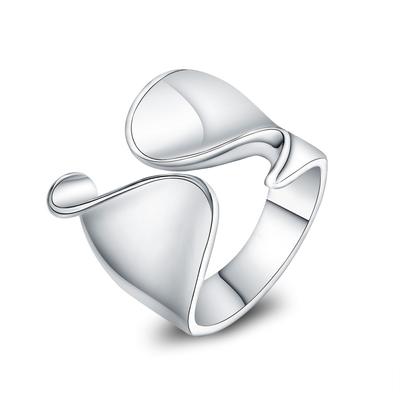 Silver Open Ring Wholesale Pretty Luxury Unique Fashion Women Men Wedding Noble Cute Charms Silver Color Ring Jewelry CLE