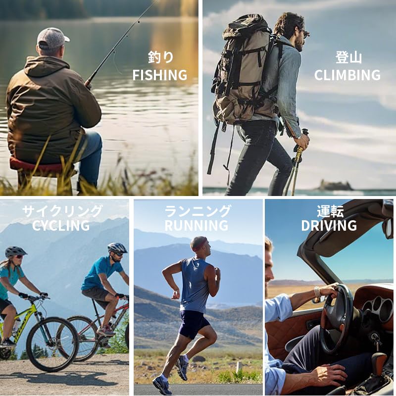 [FEISEDY] Sports Sunglasses for Men, UV400, for CyclingFishingBaseballRunningGolf, Goggles B1331