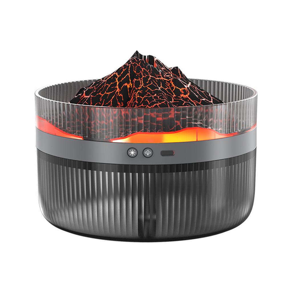 2L Volcano Aromatherapy Diffuser Multi-function Flame Humidifier Large Capacity Large Mist Diffuser