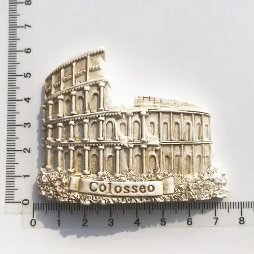 Kühlschrankmagnet mit Wahrzeichen von Rom, Italien, Touristen-Souvenirs, Kolosseum, Wishing Pool, magnetischer Kühlschrankaufkleber, Kunstharz-Kunsthandwerkssammlung