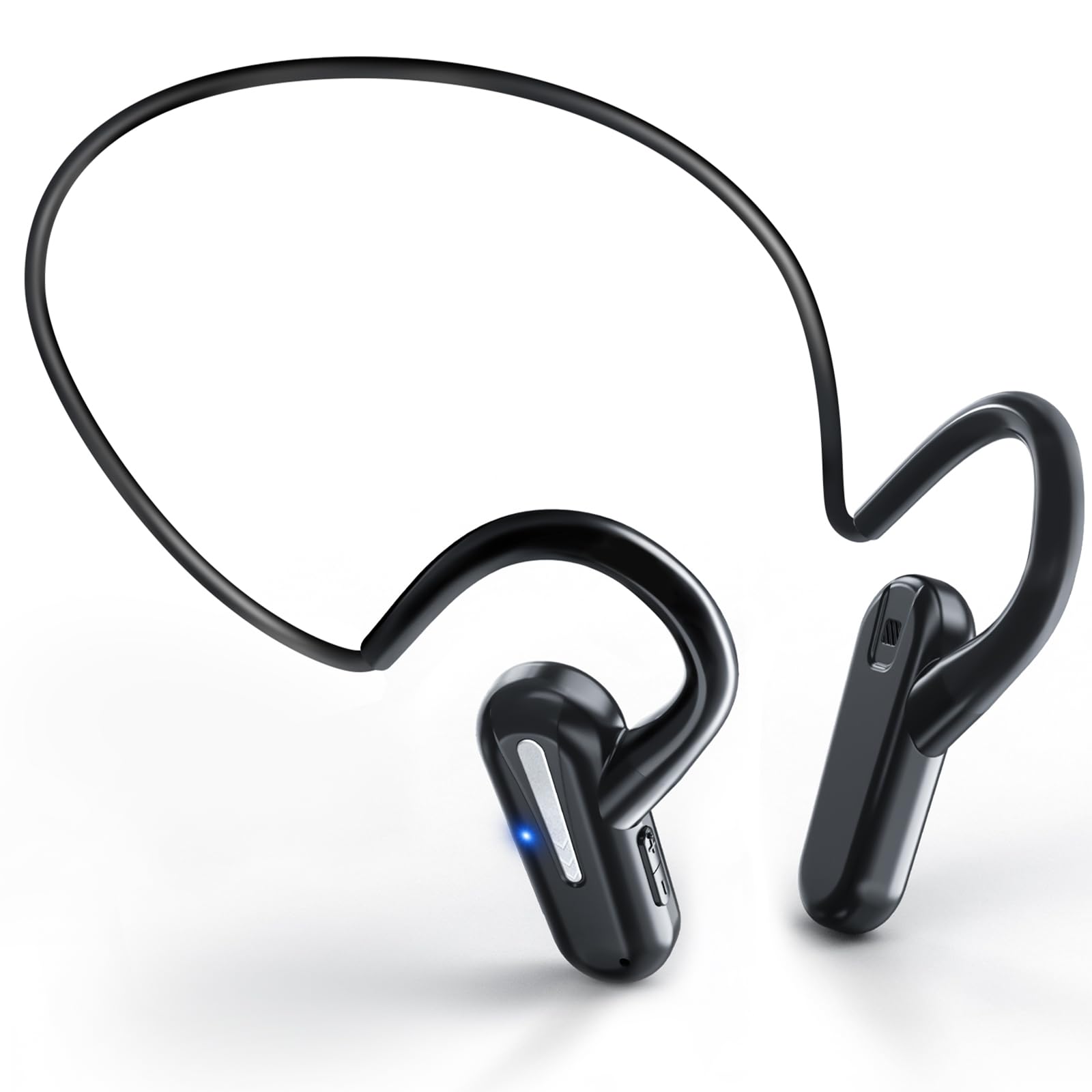 

YBYP Беспроводные, предлагающие новое звуковое впечатление за пределами костной проводимости, 8 часов непрерывного звука, быстрая утечка звука, четкий ENC и стабильный, идеально подходят для веб-серфинга и бега чёрный