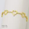 Personalized Light Luxury High-End Copper Gold-Plated Hollow Heart-Shaped Love Zircon Pig Nostril Strap Bracelet