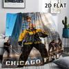 1 Pezzo Coperta in Flanella con Stampa Chicago Fire, Alta Qualità Confortevole per Tutte le Stagioni, Decorazione per la Casa, Calore e Comfort, Perfetta per Regali di Natale