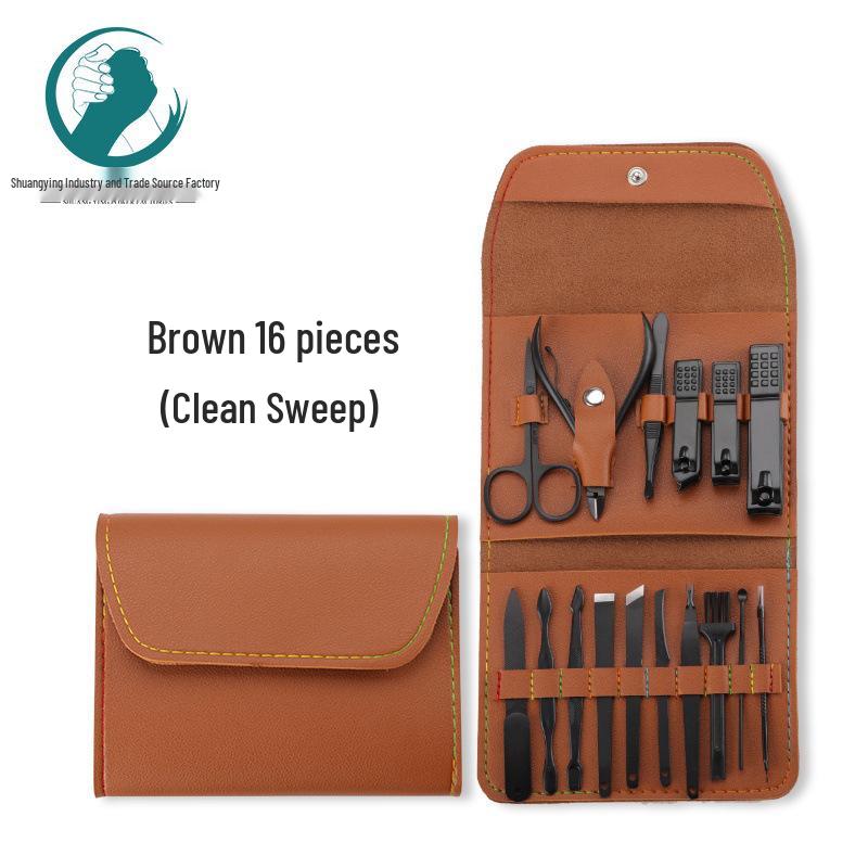 Stainless Steel 16-Piece Nail and Beauty Set