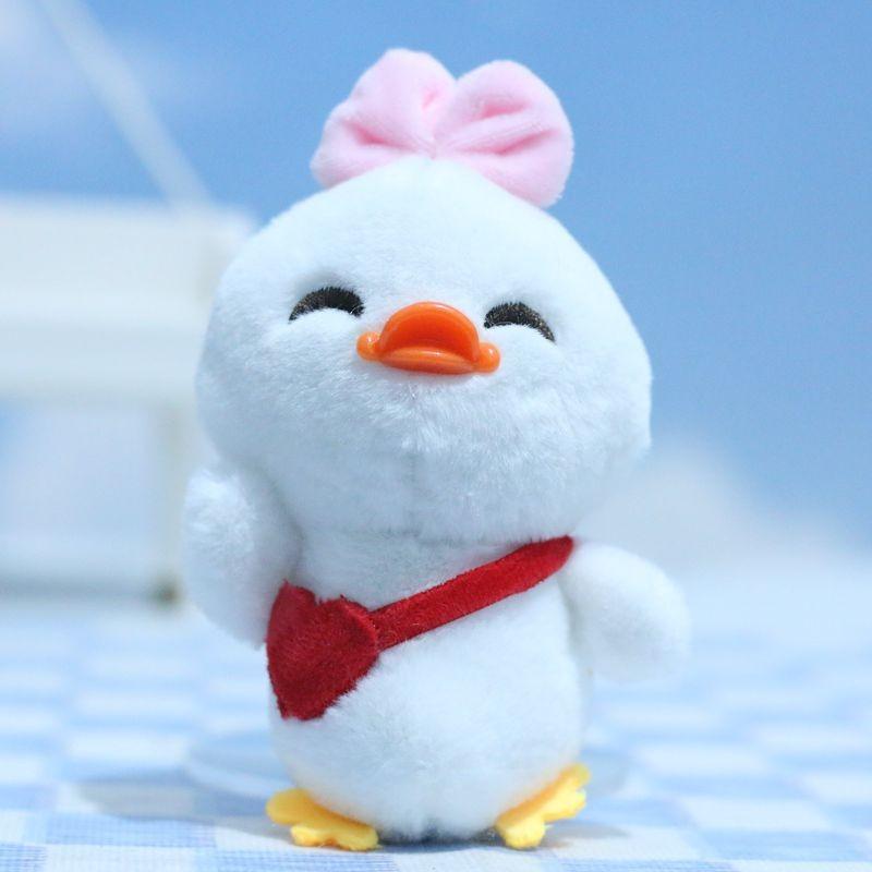 Adorable Plush Duck Keychain Soft Toy Lovely Cartoon Animal Pendant For Bags
