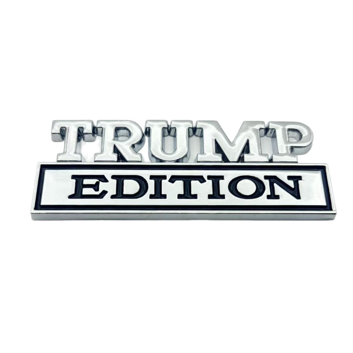 

Trump Edition Car Emblem Alloy Sticker for Fender and Rear Trunk чёрный/серебряный