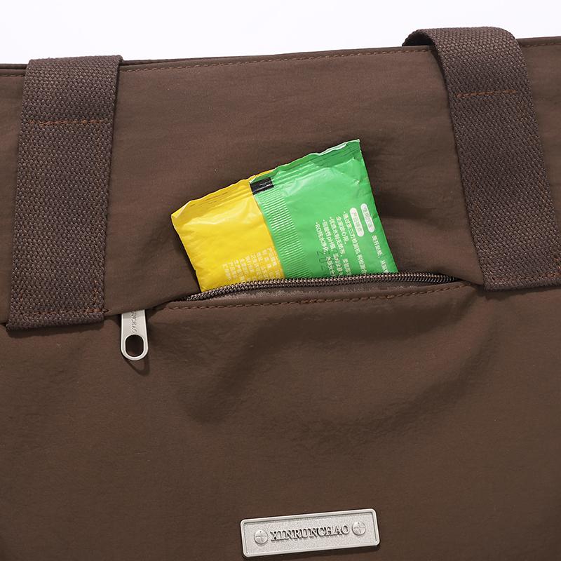 Waterproof Nylon Tote Bag for Women Large Capacity Shoulder Handbag with Zip Pocket