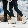 Winter Men's Snow Boots Women Waterproof High Sole Boots Plush Super Warm Boots Outdoor Fashion Couple Black Boots Size 36-46