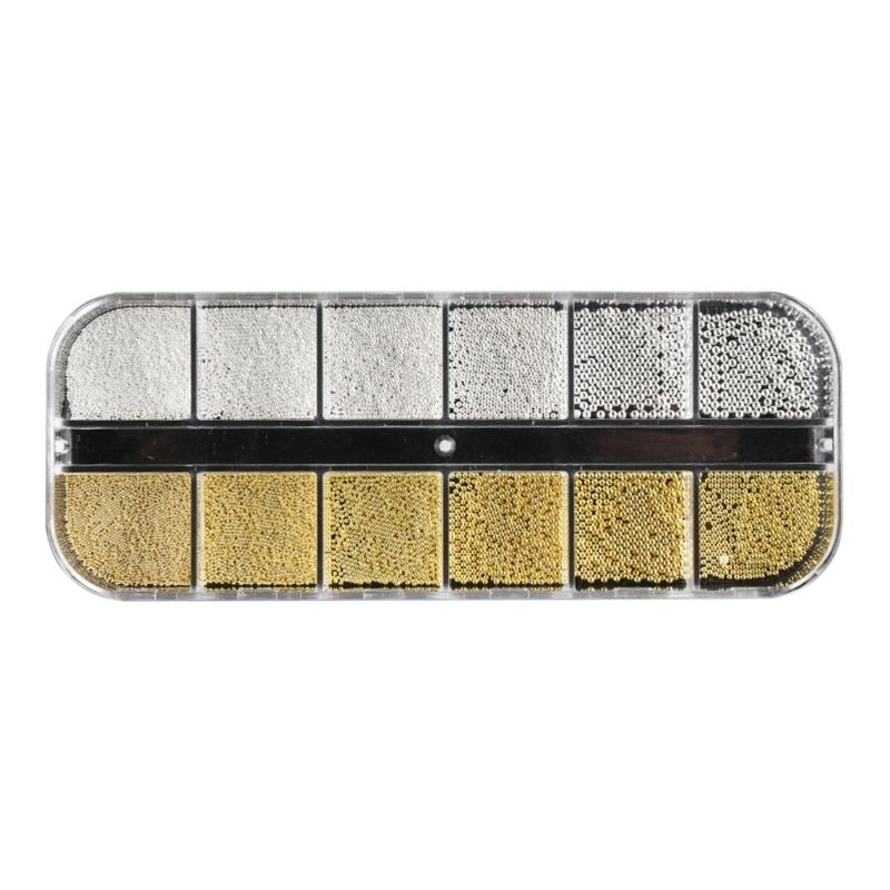 Nail Beads Micro Beads Rhinestones Caviar Nail Art Decorations Mini Micro Glass Beads Nails Rhinestones Nail DIY Crafts 1