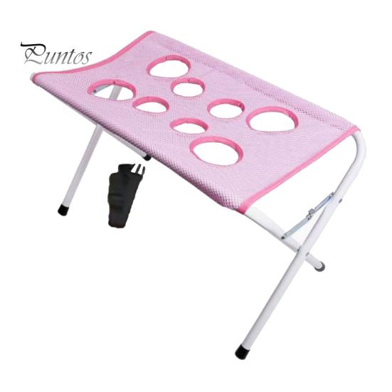 Adjustable Pet Grooming Stand Table with Foldable Stand, Strap, Cat Hammock, 8-Hole Small Dog Tool Washing Station for Bathing, Nail Trimming of Dogs