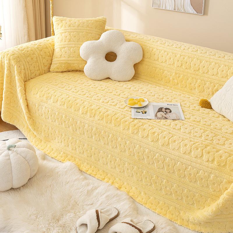 Sofa Cover Blanket Anti-Scratching Autumn and Winter Universal Plush All Wrapped Cover Cover Full Cover Towel