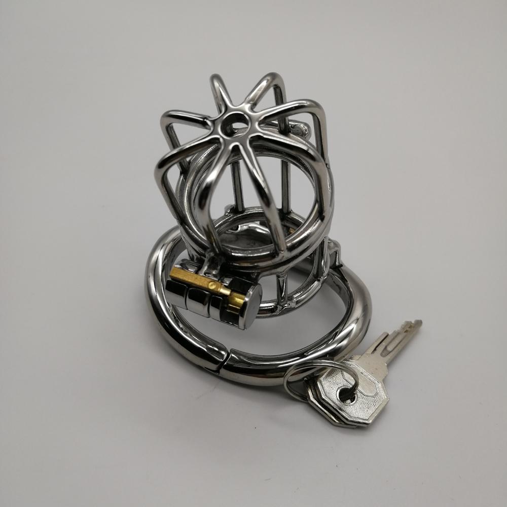 Prevent Extramarital Sex,Ergonomic Stainless Steel Stealth Lock Male Chastity Device,Cock Cage,Penis Ring Lock,Chastity Belt, M141