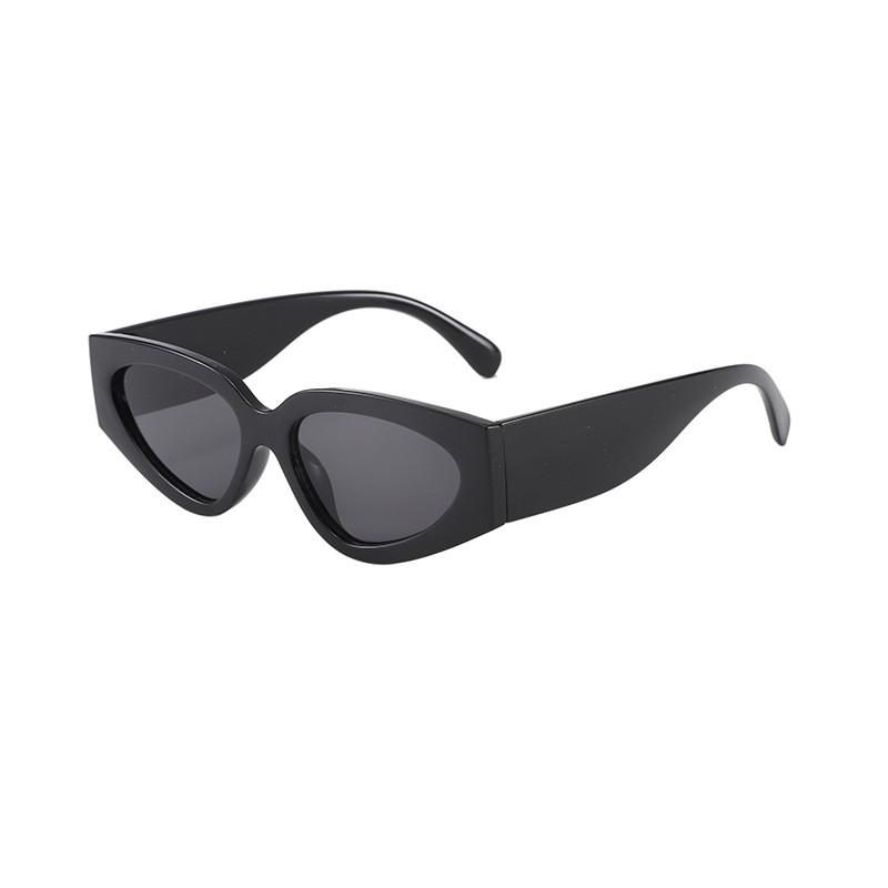 

Trendy Cat Eye Sunglasses With Gray Lenses For Street Style And Festival Fashion BlackFrameGrayLens