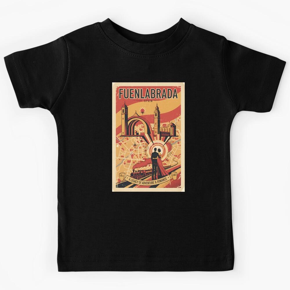 Fuenlabrada Spain 1950s Vintage Travel Tourism Kids T-Shirt 110