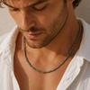Colliers en Turquoise Synthétique pour Hommes Garçons, Colliers en Perles Mini Pierres Naturelles, Bijoux Bohèmes Masculins d'Été pour la Plage Cadeau